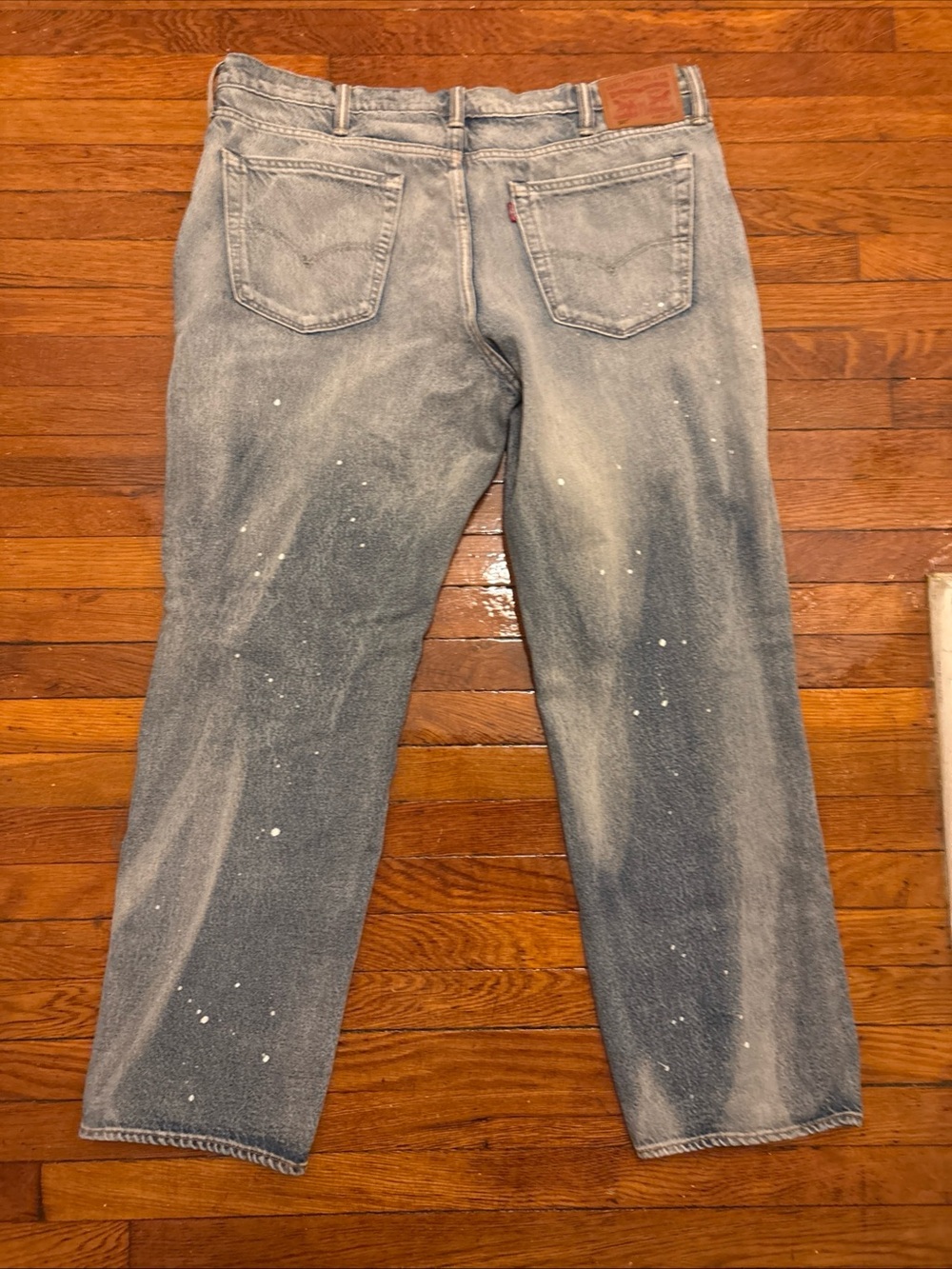 Men's Levi’s 541 Washed Blue Paint-Splatter Jeans size 40/32 - Picture 8 of 10